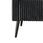 CraftPorch Corduroy Modern and Glamorous Velvet Upholstered 3-Piece Living Room Set