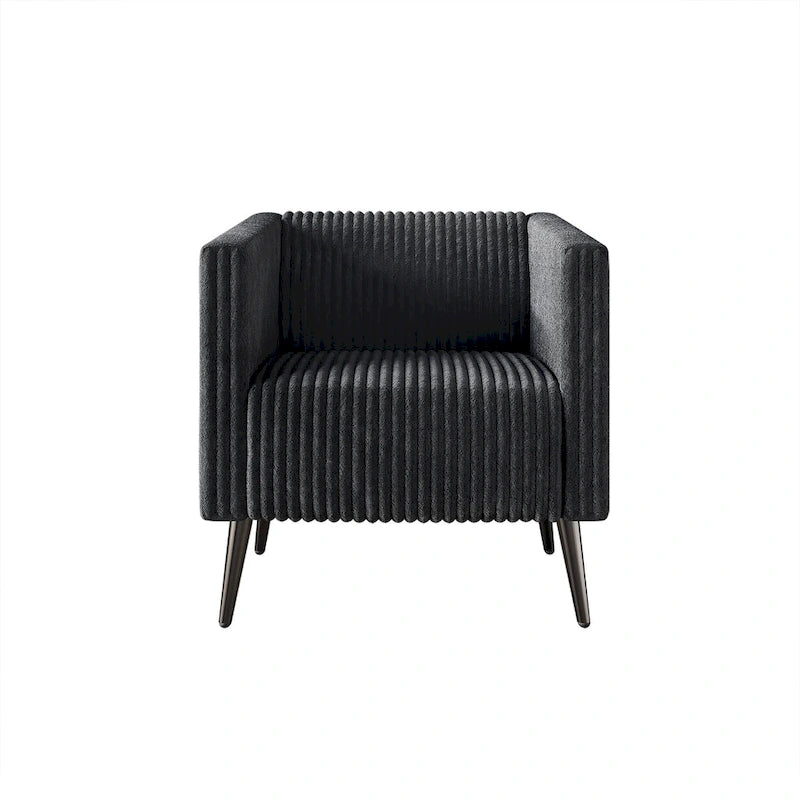 CraftPorch Corduroy Modern and Glamorous Velvet Upholstered 3-Piece Living Room Set