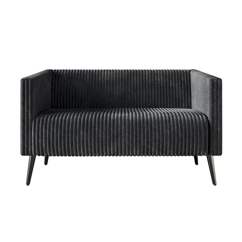 CraftPorch Corduroy Modern and Glamorous Velvet Upholstered 3-Piece Living Room Set