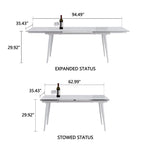 94.48 Rectangular Extendable Sintered Stone Dining Table