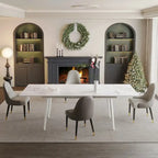 94.48 Rectangular Extendable Sintered Stone Dining Table