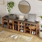 Shoe Storage Bench with 9 Cubbies - 11.8D x 31.5W x 18.9H