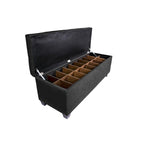 MJL Furniture-Sole Secret Obsession Diamond-tufted Shoe Storage Bench