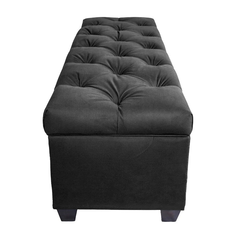 MJL Furniture-Sole Secret Obsession Diamond-tufted Shoe Storage Bench