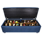 MJL Furniture-Sole Secret Obsession Diamond-tufted Shoe Storage Bench