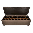 MJL Furniture-Sole Secret Obsession Diamond-tufted Shoe Storage Bench