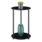 Convenience Concepts Designs2Go Classic Glass 2 Tier Round End Table
