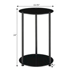 Convenience Concepts Designs2Go Classic Glass 2 Tier Round End Table