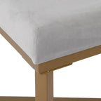 Silver Orchid Sid Velvet Tufted Ottoman