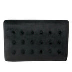 Silver Orchid Sid Velvet Tufted Ottoman