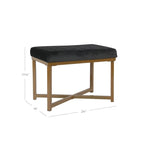 Silver Orchid Sid Velvet Tufted Ottoman
