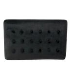 Silver Orchid Sid Velvet Tufted Ottoman