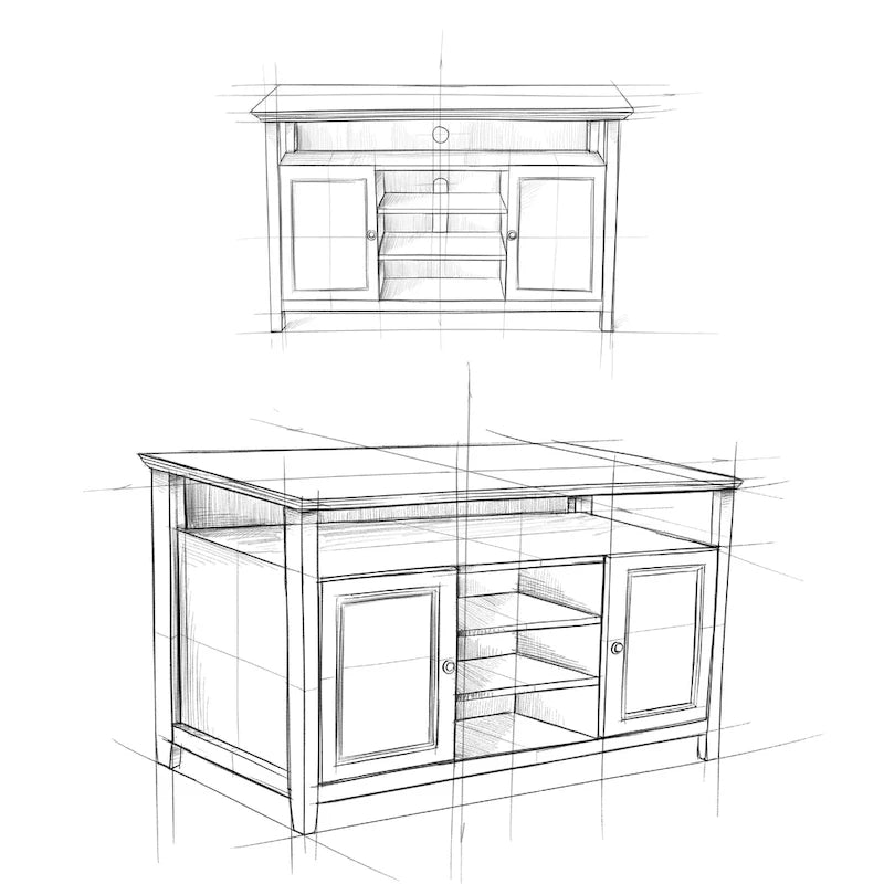 WYNDENHALL Halifax 54 inch Wide Solid Wood Transitional TV Stand - 54 W x 18.9 D x 31.9 H