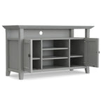 WYNDENHALL Halifax 54 inch Wide Solid Wood Transitional TV Stand - 54 W x 18.9 D x 31.9 H