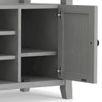 WYNDENHALL Halifax 54 inch Wide Solid Wood Transitional TV Stand - 54 W x 18.9 D x 31.9 H