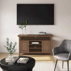 WYNDENHALL Halifax 54 inch Wide Solid Wood Transitional TV Stand - 54 W x 18.9 D x 31.9 H