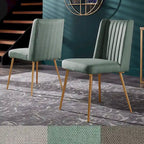 Jose Gold Finish Fabric Dining Chair (Set of 2) by iNSPIRE Q Modern