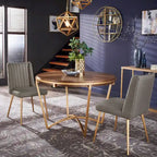 Jose Gold Finish Fabric Dining Chair (Set of 2) by iNSPIRE Q Modern