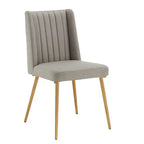 Jose Gold Finish Fabric Dining Chair (Set of 2) by iNSPIRE Q Modern