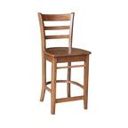 36 in Solid Wood Round Top Counter Height Dining Table with 4 Stools