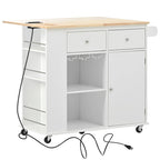 Kitchen Island with Power Outlet