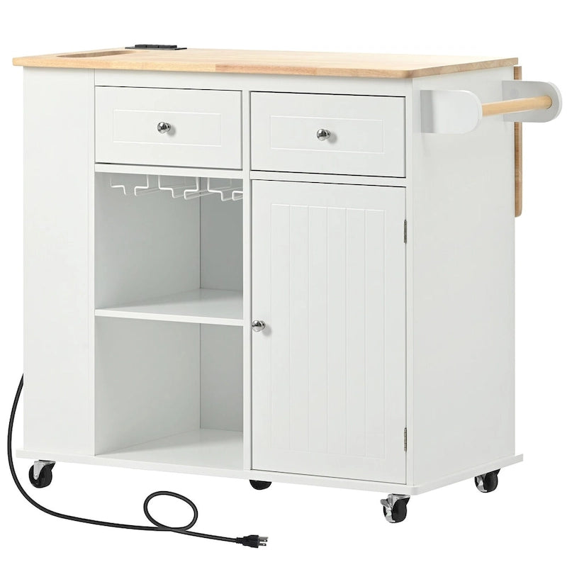 Kitchen Island with Power Outlet