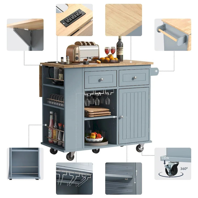 Kitchen Island with Power Outlet
