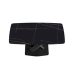 63 Modern Dining TableSintered Stone Tabletop with Black Base