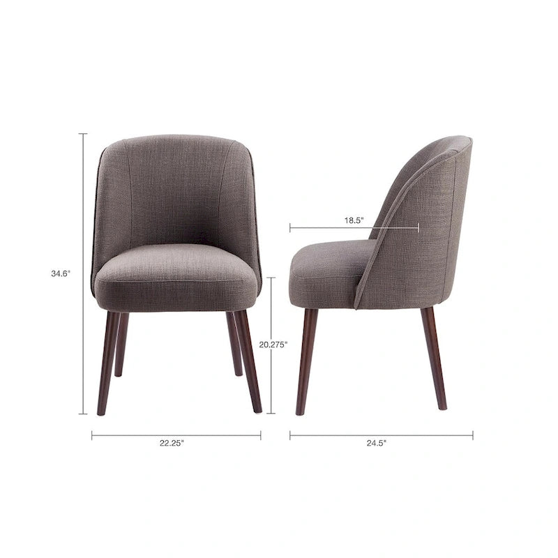 Madison Park Larkin Rounded Back Dining Chair - 22.25w x 24.5d x 34.6h