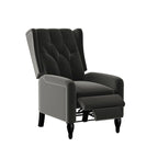 Gracewood Hollow Bea Velvet Wingback Push Back Recliner Chair