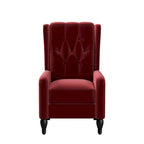 Gracewood Hollow Bea Velvet Wingback Push Back Recliner Chair