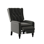 Gracewood Hollow Bea Velvet Wingback Push Back Recliner Chair