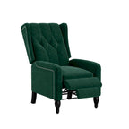 Gracewood Hollow Bea Velvet Wingback Push Back Recliner Chair