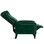 Gracewood Hollow Bea Velvet Wingback Push Back Recliner Chair