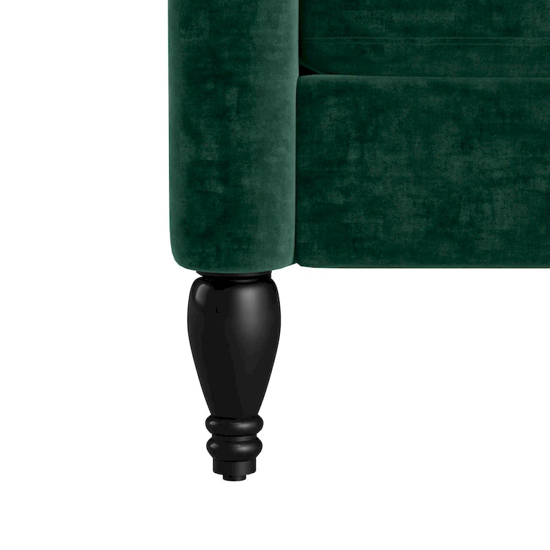 Gracewood Hollow Bea Velvet Wingback Push Back Recliner Chair