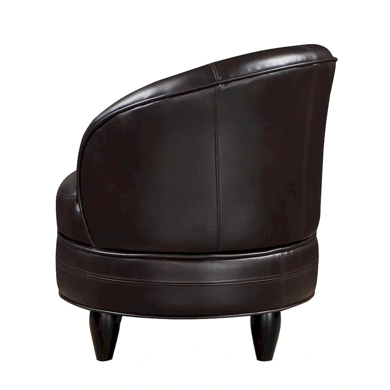 Steve Silver Stella Faux Leather Swivel Accent Chair