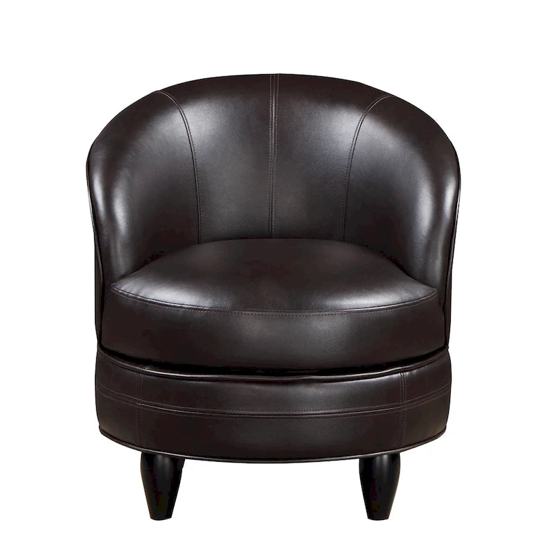 Steve Silver Stella Faux Leather Swivel Accent Chair