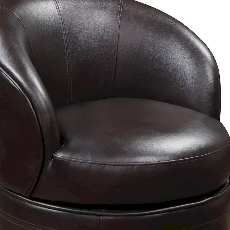 Steve Silver Stella Faux Leather Swivel Accent Chair