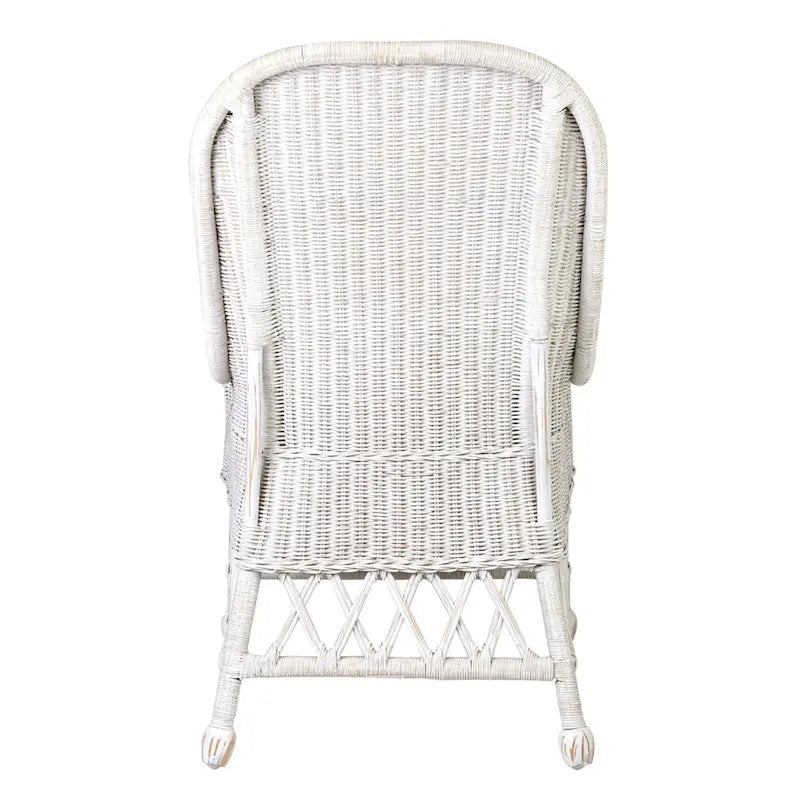 Natural Rattan Cushioned Dining Accent Chair by East at Main
