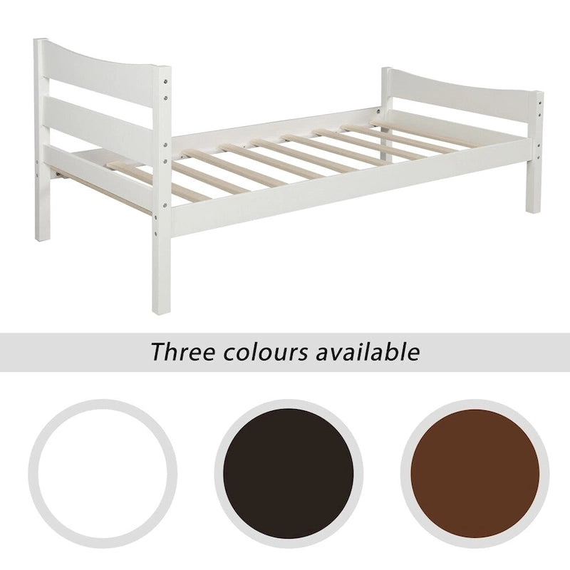 Wood Platform Bed with Headboard