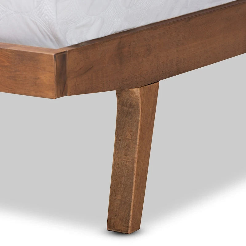 Jarlan Transitional Fabric Upholstered Wood Platform Bed-Light Grey