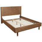 Alpine Furniture Easton Wood Platform Bed in Sand (Beige)