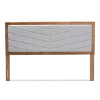 Iden Modern and Contemporary Wood Headboard -Light Grey
