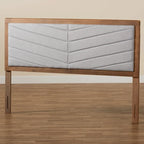 Iden Modern and Contemporary Wood Headboard -Light Grey