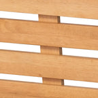 Joaquin Modern Japandi Rustic Brown Finished Wood Platform Bed