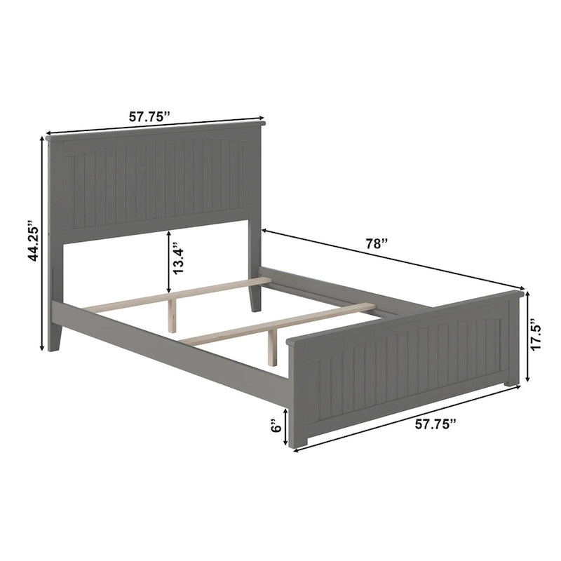 AFI, Nantucket Foundation Bed with Matching Footboard