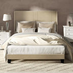 Velvet Upholstered Platform Bed Frame