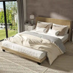 Velvet Upholstered Platform Bed Frame