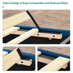 Velvet Upholstered Platform Bed Frame