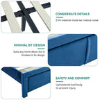 Velvet Upholstered Platform Bed Frame